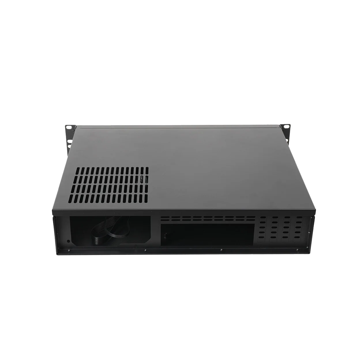 2U Chassis Aluminum Panel Ultra Short Industrial Control Server Chassis Data Storage Motherboard Server Case