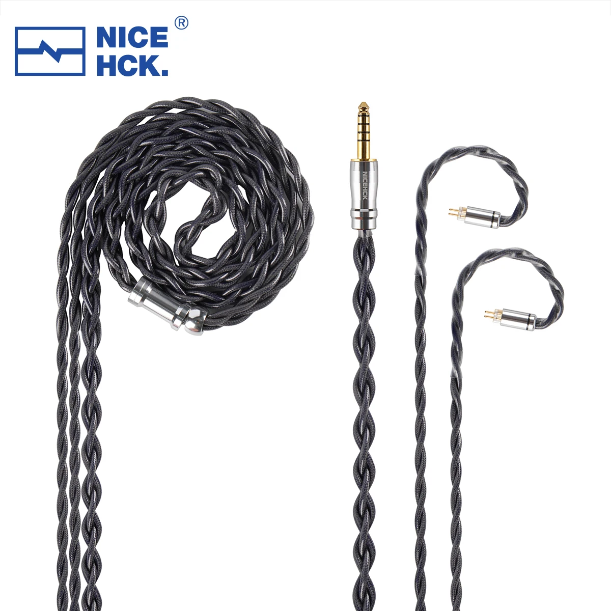 NICEHCK FogWings HiFi 오디오 와이어 4 가닥 리얼 골드 도금 이어폰 업그레이드 케이블 Rockies NX8 Valhalla Dawn-X IEM…