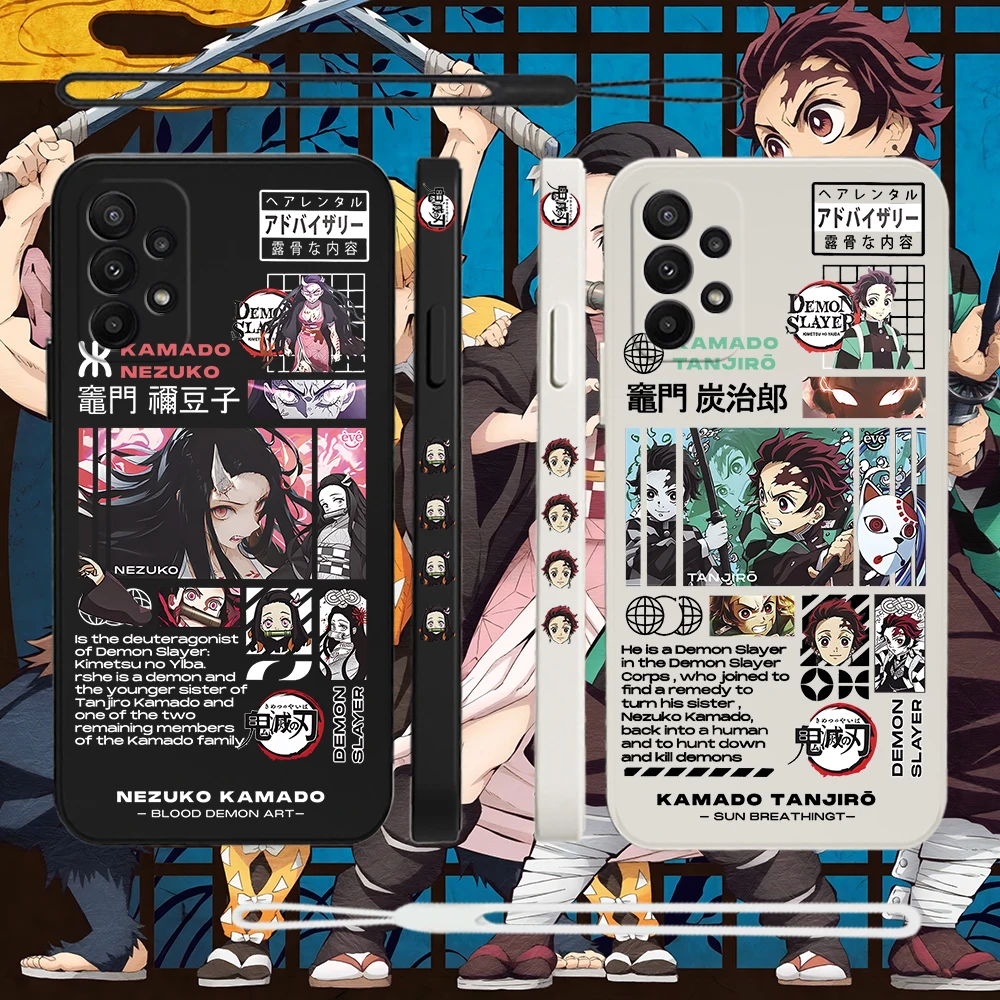 

Demon Slayer Kamado Tanjirou Nezuko Phone Case For Xiaomi Mi 13 12 12T 12S 11 11T Ultra 10 10T 9 9SE 8 Pro Lite 5G Liquid Cover