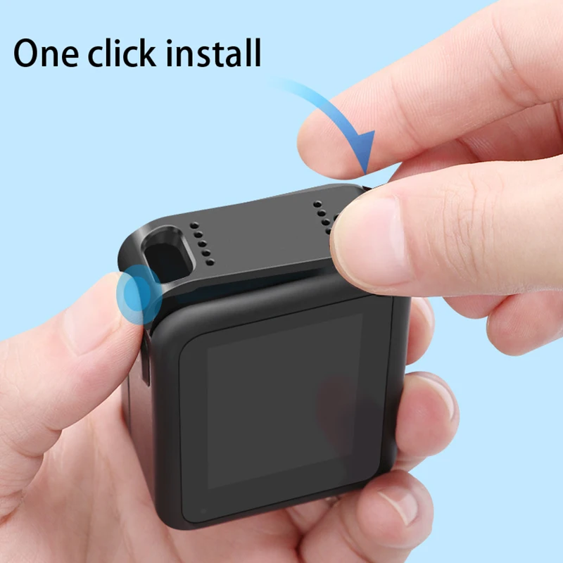 Para gopro9 hero9 câmera recarregável bateria lateral capa buraco capa de carregamento acessórios da câmera capa de resfriamento-WMAN