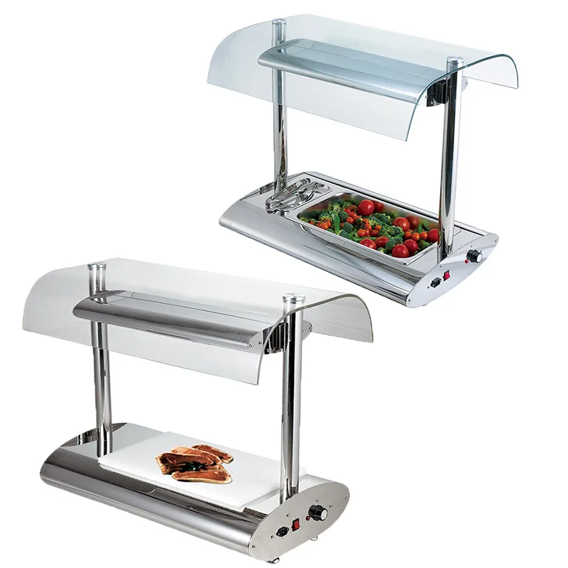 Buffet food insulation lamp marble insulation table commercial