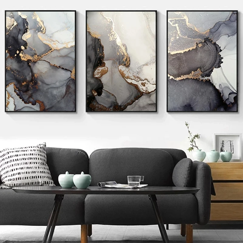 

Abstract Marble Poster Canvas Art Painting Nordic Wall Art Modern watercolor Home Decor Poster and Print for Living Room Design