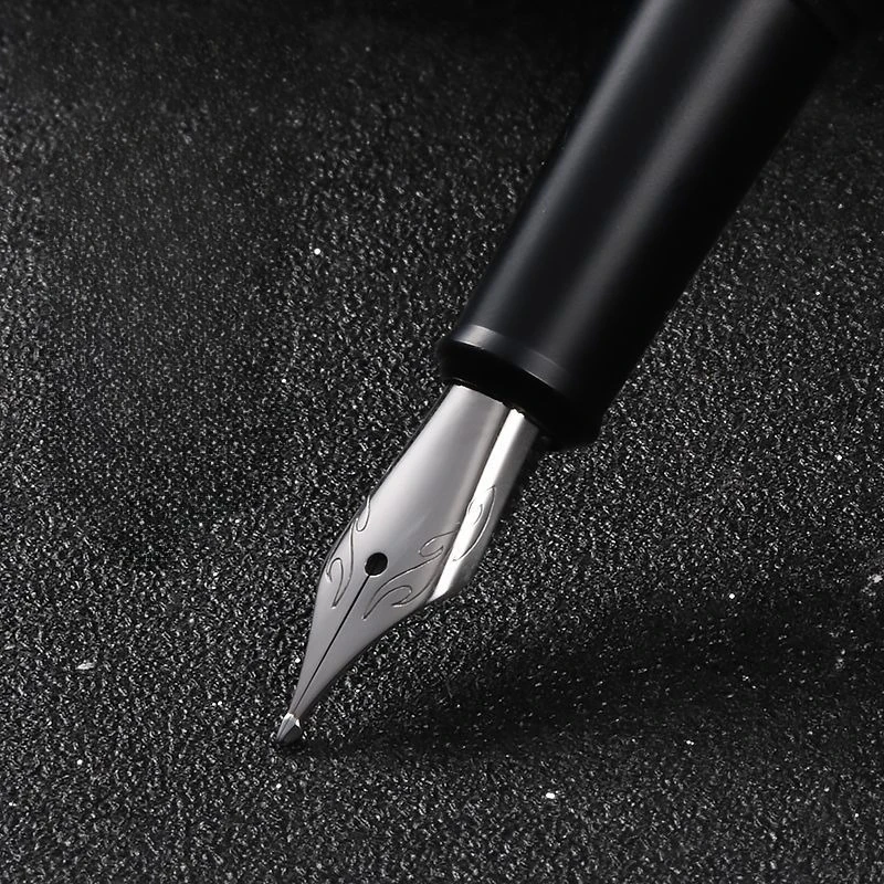 Long Knife Fish Scale Fountain Pen with Oversized Iridium Tip 1.0mm Hand Polished Calligraphy Business Office High-end Ink Pen