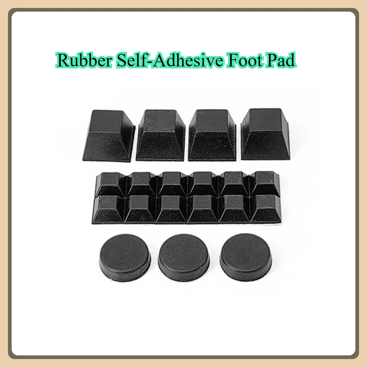 Rubber Self-Adhesive Foot Pad With Adhesive Circular Square Equipment Base Chassis Shock Absorption Anti Slip Furniture Foot Pad