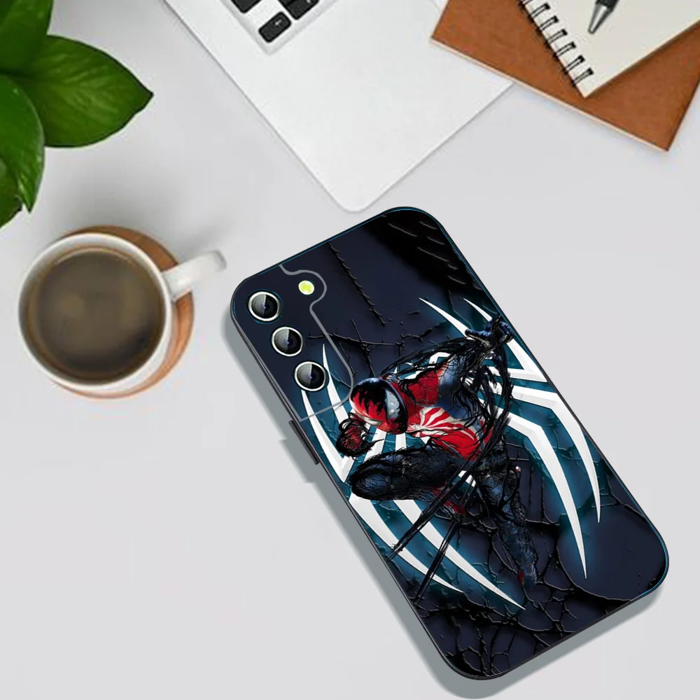 V-Venom Vs S-Spider-Man Phone Case For Samsung Galaxy A52 A12 A51 S21 Edge S22ULTRA S23 S20LITE Plus Ultra Black Cover