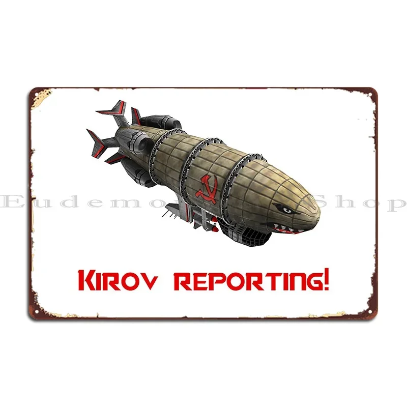 Panneau métallique Command And Conquer Red Alert Kirov Reporting, pour garage, cinéma, cave, club, impression sur métal, affiche