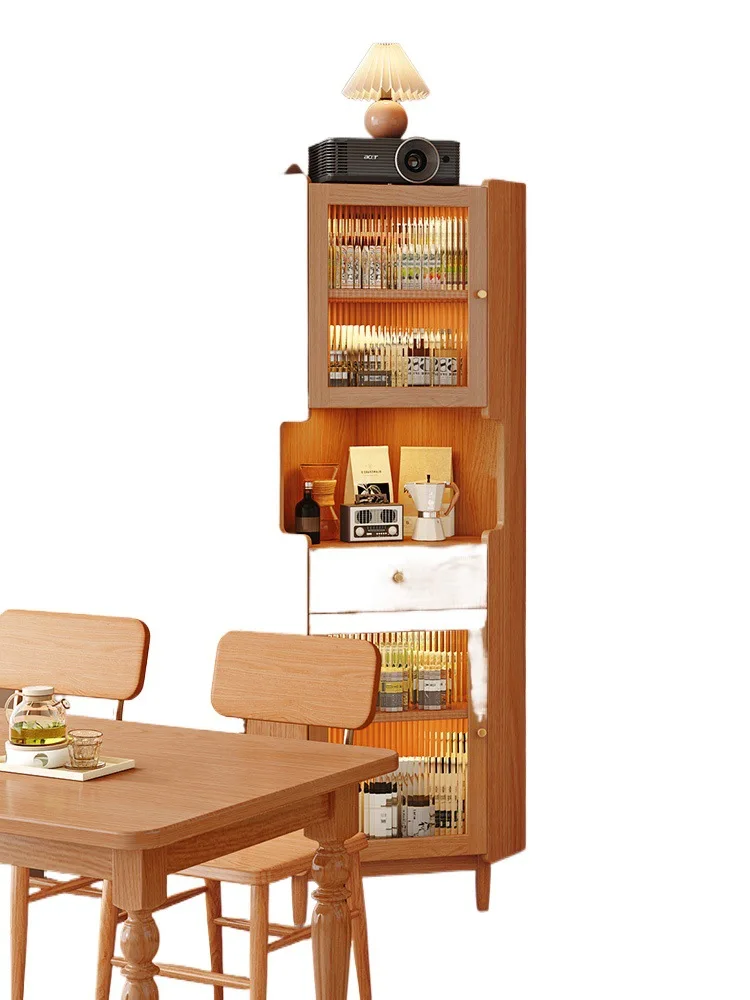 

Solid wood, corner cabinets, corners, shelves,triangles, living room, small narrow cabinets