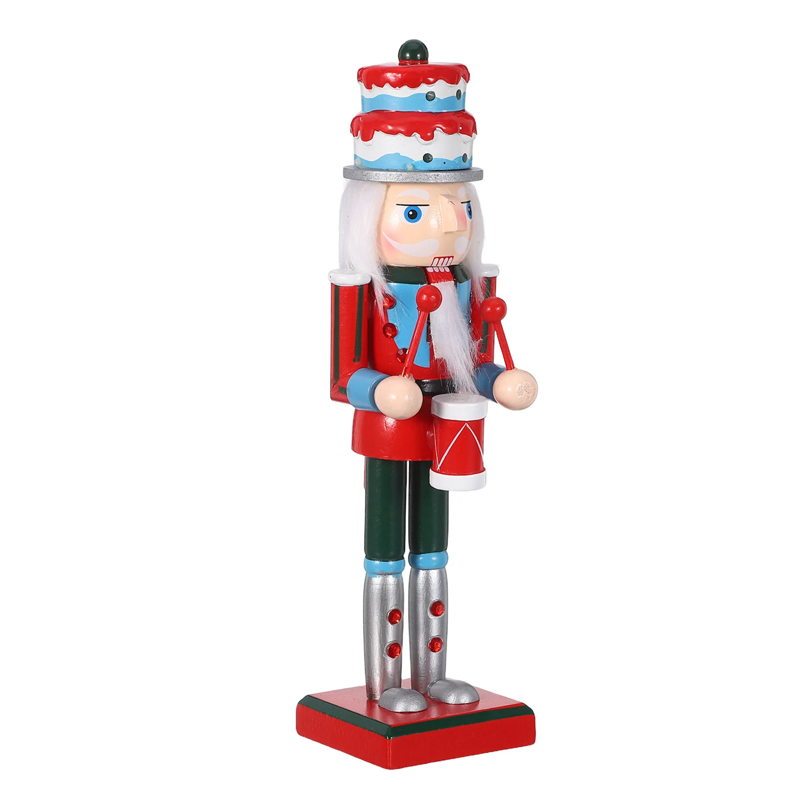 

Wooden Nutcracker Soldier Handcrafted Christmas Tabletop Decor Holiday Drummer Ornament Xmas Decoration