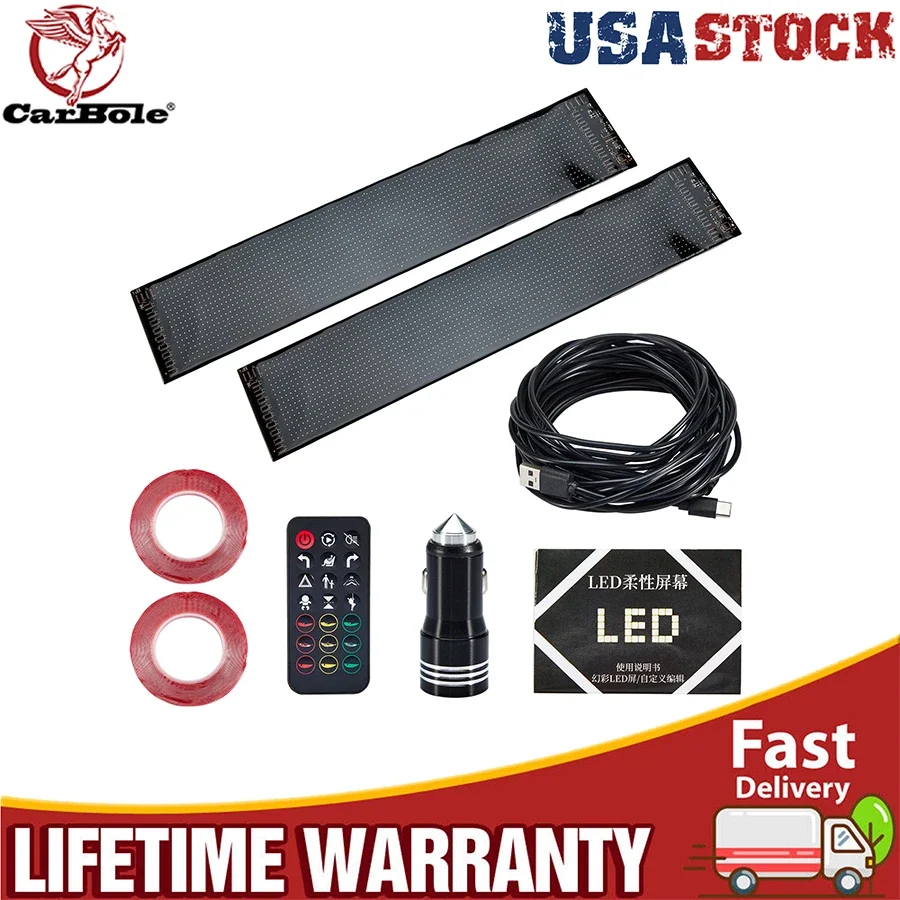 

23"Truck Windshield Cars Devil Eyes Light Remote Smart Eye Lamp Soft Screen