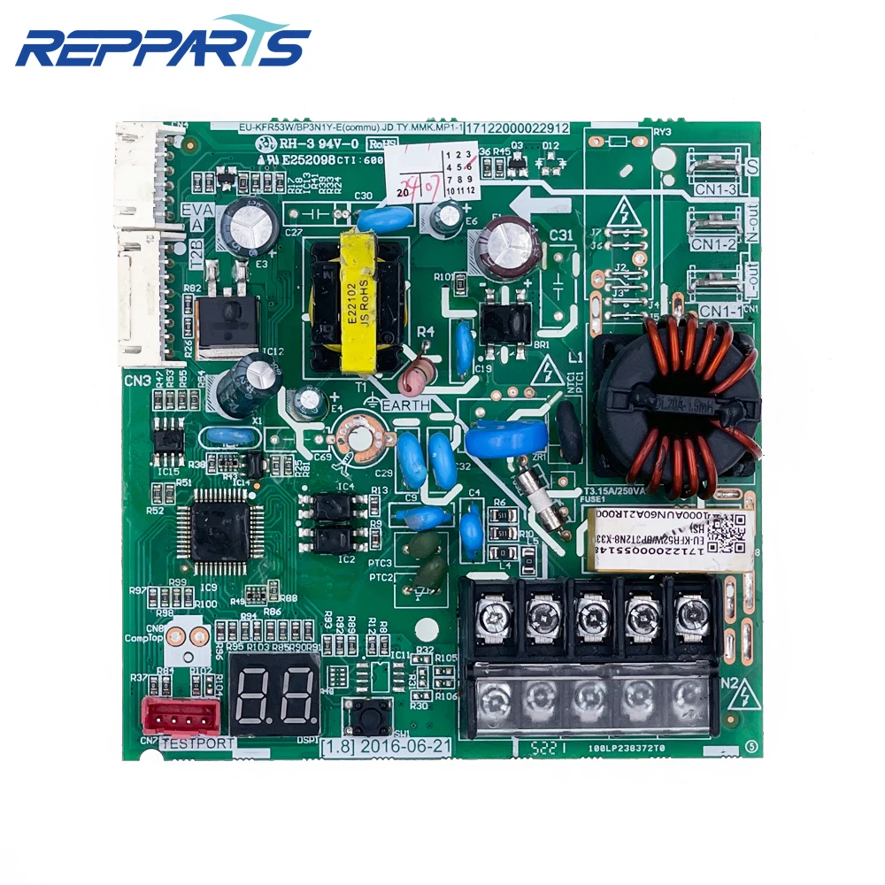 

Used EU-KFR53W/BP3N1Y-E(commu).JD.TY.MMK.MP1-1 PCB 17122000022912 Control Board For Midea Air Conditioner Conditioning Parts