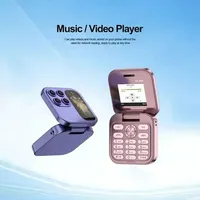 High Quality Foldable Dual SIM Card Mobile Phone For Men And Women Small Flip Phone Pushbutton Mobile Phone