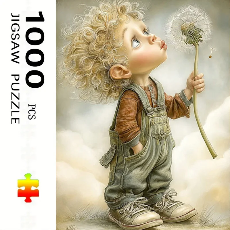 

500/1000/1200/2000 PCS Jigsaw Puzzles Dandelion Boy Challenging Family Activity Games Party Birthday Gift