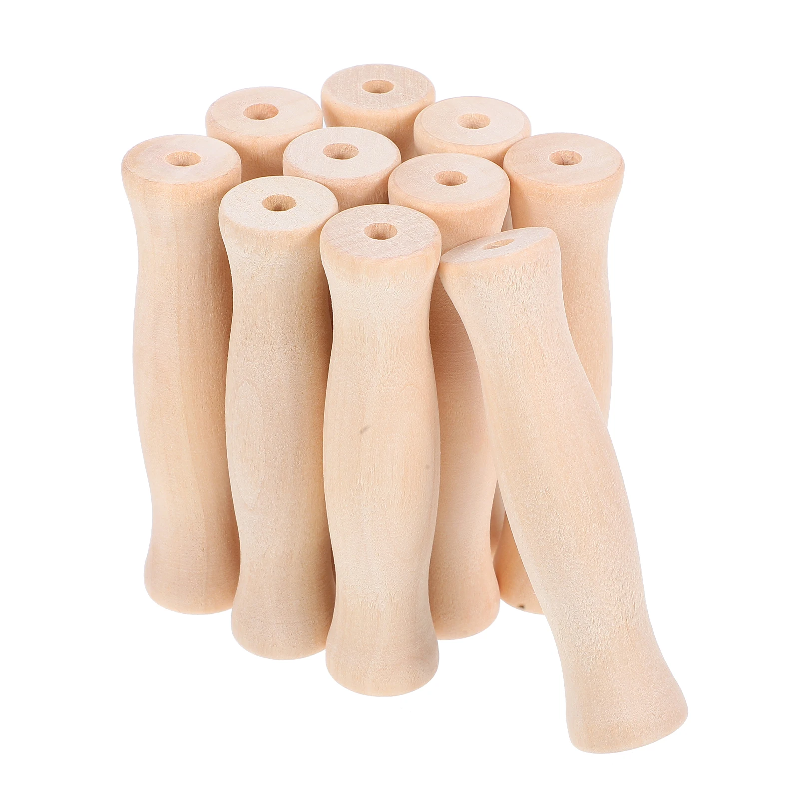 

10 Pcs Bucket Handle Grip for Carrying Bag Carrier Basket Handling Wooden Accessories