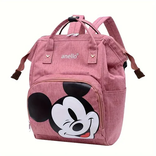 Mochila de Mickey Mouse de Disney para mujer y niña, bolsa de viaje duradera de gran capacidad, mochila escolar impermeable para estudiantes, bolsa aislante