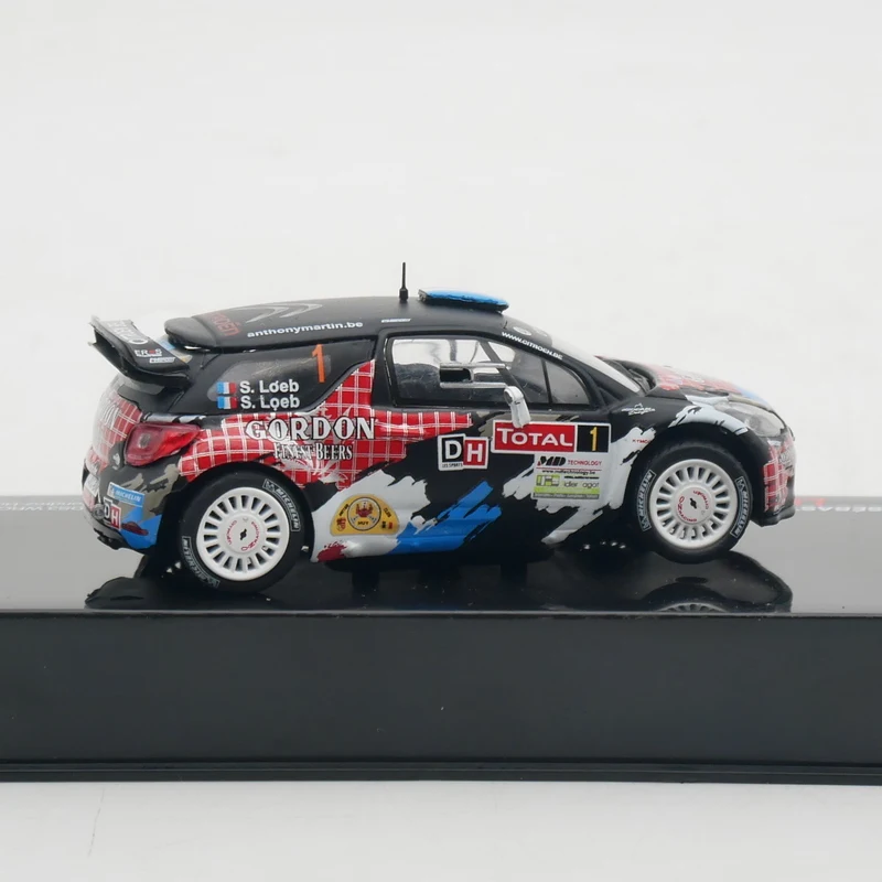 Druckguss Ixo 1:43 Maßstab Citroen DS3 WRC 2013 Loeb Citroen Loeb Rallye-Auto Legierung Auto Modell Sammlerstück Spielzeug Geschenk Souvenir Display