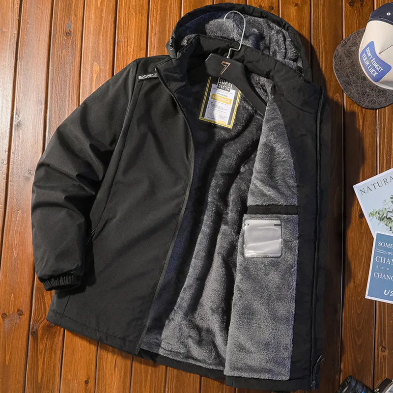 

Популярная ветрозащитная куртка для мужской зимней одежды, хлопковая куртка на толстом флисе и тепло, мужская верхняя одежда.