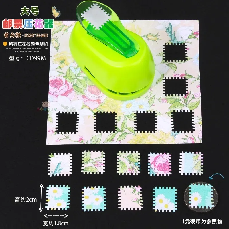 جديد ختم الحدود لتقوم بها بنفسك لكمة ختم شكل الحرفية لكمة آلة النقش ثقب دائري لكمة مسننة الناخس المزخرف لون عشوائي