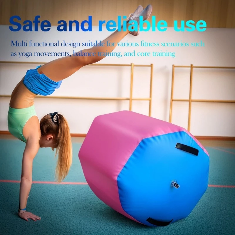Inflatable Cylinder Gymnastics Tumbling Roller Back Flip Training Aid Soft Balance Air Roller Fitness Exercise