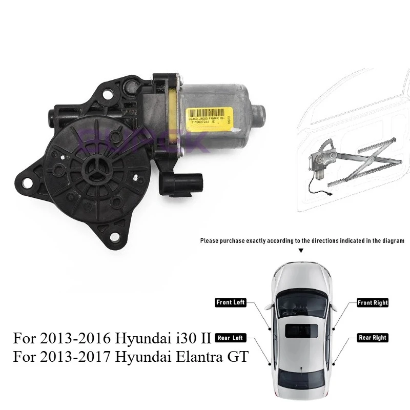 

1pc Front Left Power Glass Lifter Motor for 2013-2016 Hyundai i30 II Elantra GT Electric Window Regulator Motor Parts 82450A5000