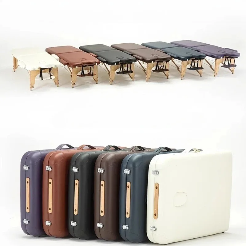 

Portable Folding Massage Bed Home Spa Facial Beauty Tattoo Bed Solid Beech Wood Adjustable Therapy Professional Relaxation Bed