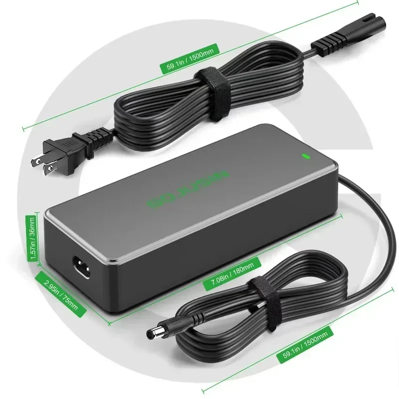 Elektroroller-Ladegerät für Jetson GOTRAX Elektrofahrrad-Ladegerät, Adapter, Durchmesser 5,5 x 2,1 mm, E-Bike-Teil, 125 W, 67,2 V, 2 A DC