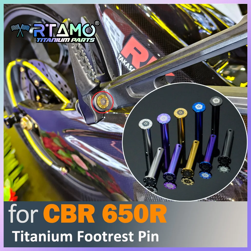 RTAMO Gr5 Titanium Bolt Footrest Pin High Strength Light Weight Fit for Honda CBR 650R