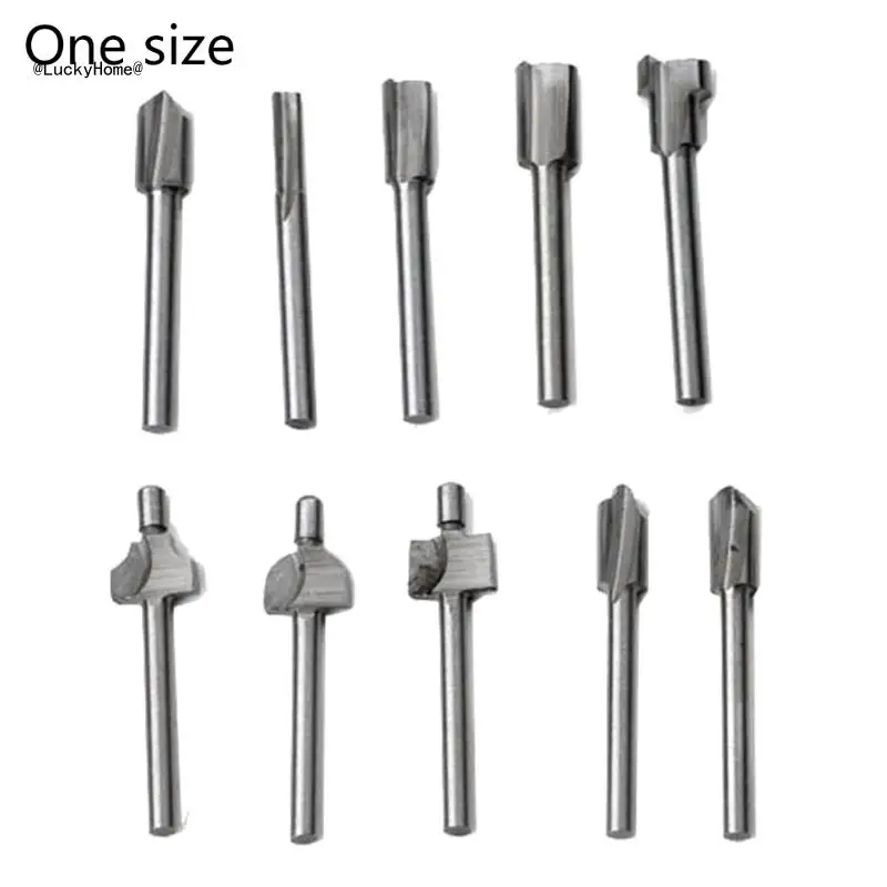 10 Chiếc Máy Phay Gỗ Bộ Router Bits Dụng Cụ Xoay Cho Gia Đình DIY Sử Dụng 11UA