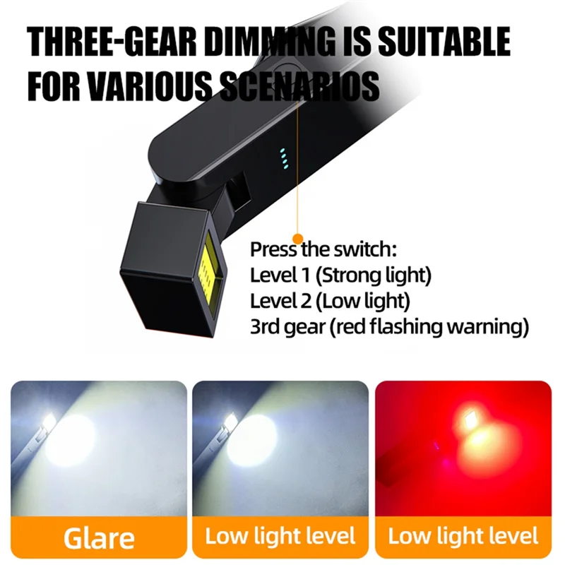 A29F-Magnetic Work Light Rechargeable COB Flashlight Suitable For Night Work Emergency Lamp Night Light Small Car Lamp