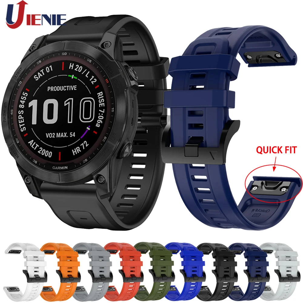 Ремешок силиконовый для наручных часов, 22 мм, для Garmin Fenix 7/ 6 Pro/ 5 Plus/ Forerunner 935 945