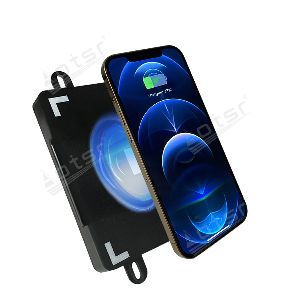 15W QI Intelligent Wireless Fast Charge Mobile Phone Special Panel Android For Cadilac CT4 2020 - 2021 For IPhone Huawei Samsung