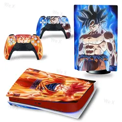 Dragon Ball Goku Anime PS5 Disc Edition Skin Sticker Decal For PlayStation 5 Console and 2 Controllers PS5 Skin Sticker Vinyl