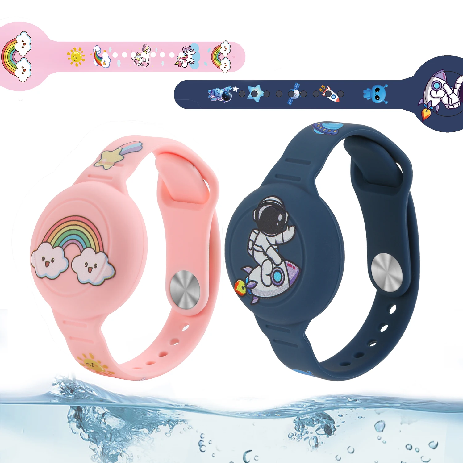 

1pc Cute Cartoon AirTag Wristband, Soft Silicone Protective Case Cover,Adjustable Anti-Lost GPS Tracker Holder for Everyday Use