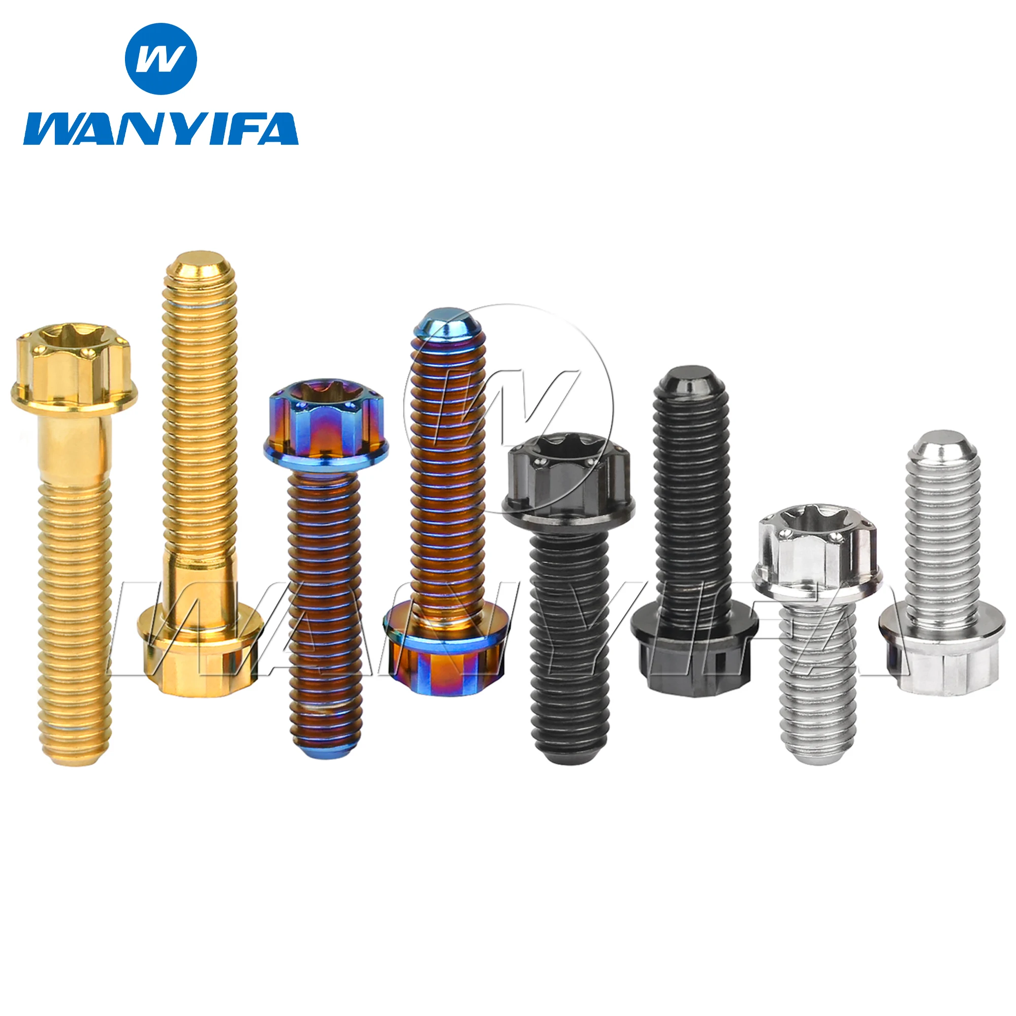

Wanyifa Titanium Bolt M6x10 15 20 25 30mm Fancy Flange Torx Screws for Motorcycle Baffle Shell Brake Caliper Fixing Refitting
