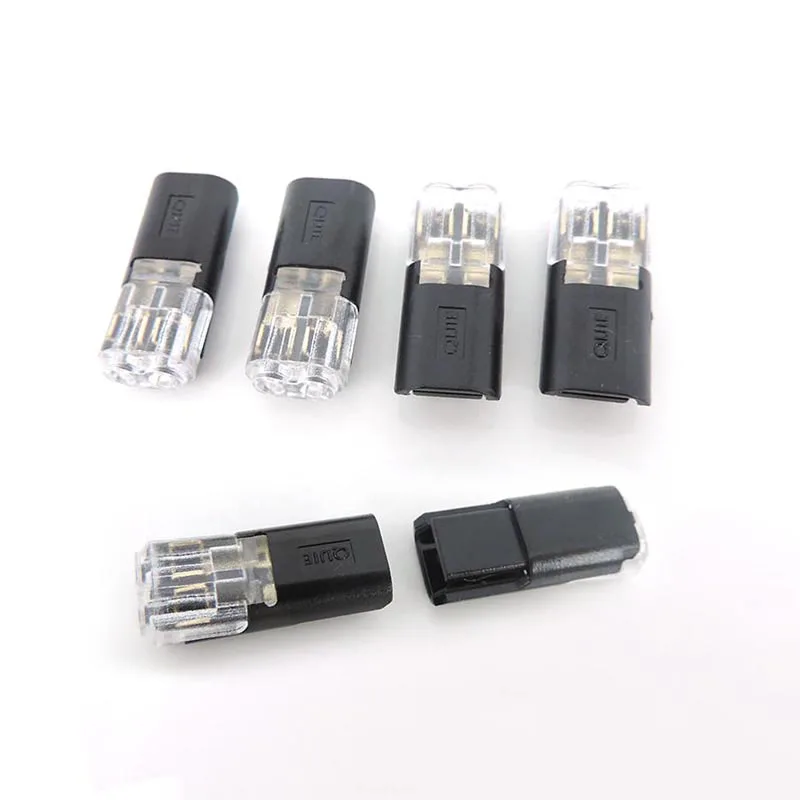 4pcs Fast Pluggable Wire Connector 2Pin Splice Electrical Cable Crimp Terminals For Wires Wiring LED Car Connectors 22-20AWG