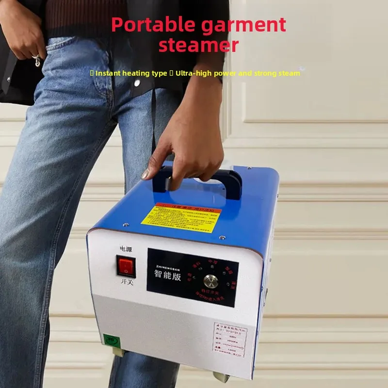 Portable hanging iron high power with water tank mini automatic steam iron handheld nozzle to iron curtains