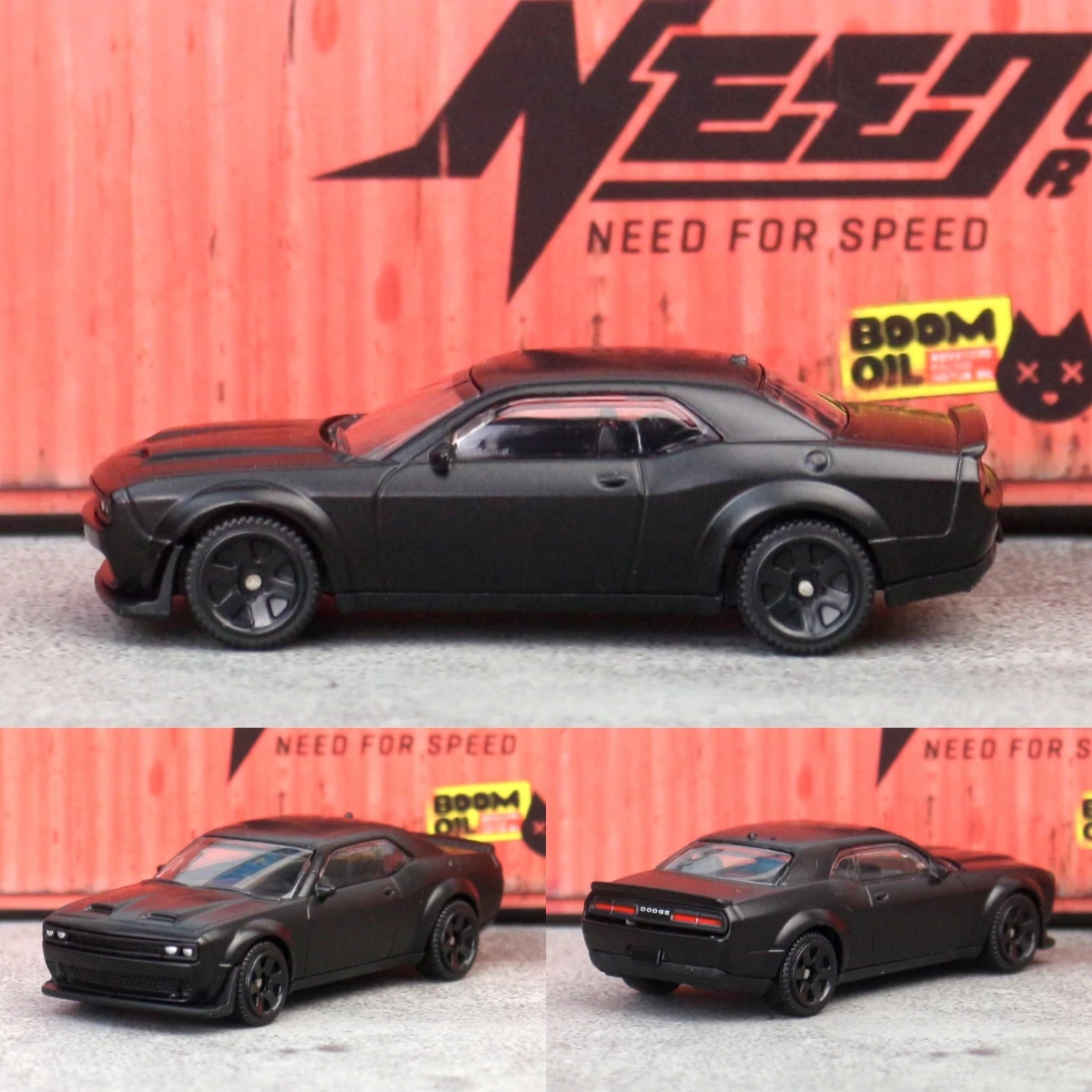 CCA 1/64 Dodge Challenger SRT Spielzeugauto-Modell Druckguss-Legierungsfahrzeug Miniatur mit Freilaufrollen Sammlerstück Geschenk für Kinder Jungen – Detail 6