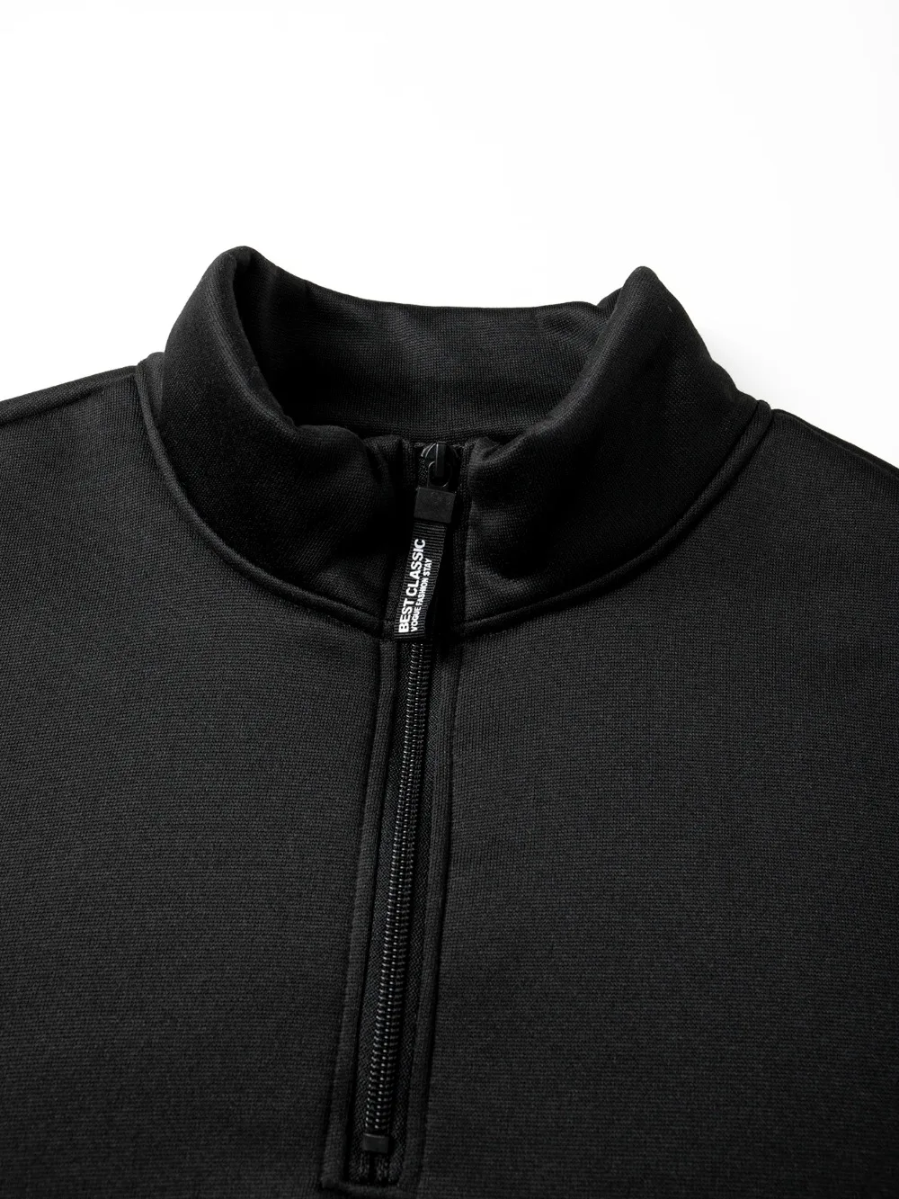 Winter Men's Fleece Lined Stand Collar Pullovers Solid Thickened Half Zipper Long Sleeve Sweater Men Casual Warm Sweatshirts Top