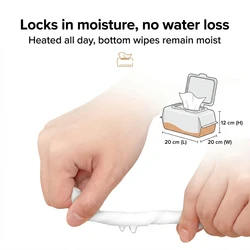 Portable Baby Wet Wipe Heater Warmer LED Display USB Powered Wet Towel Dispenser Napkin Heating Box for Home And Car