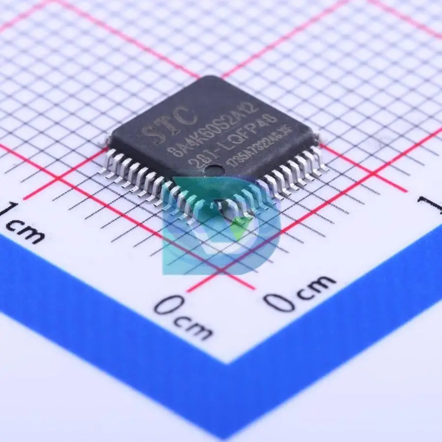 Microcontroladores MCU MPU SOC Chips, novo chip original, LQFP-48, 60KB 4KB Flash 2V ~ 5.5V 51Series, 7x7