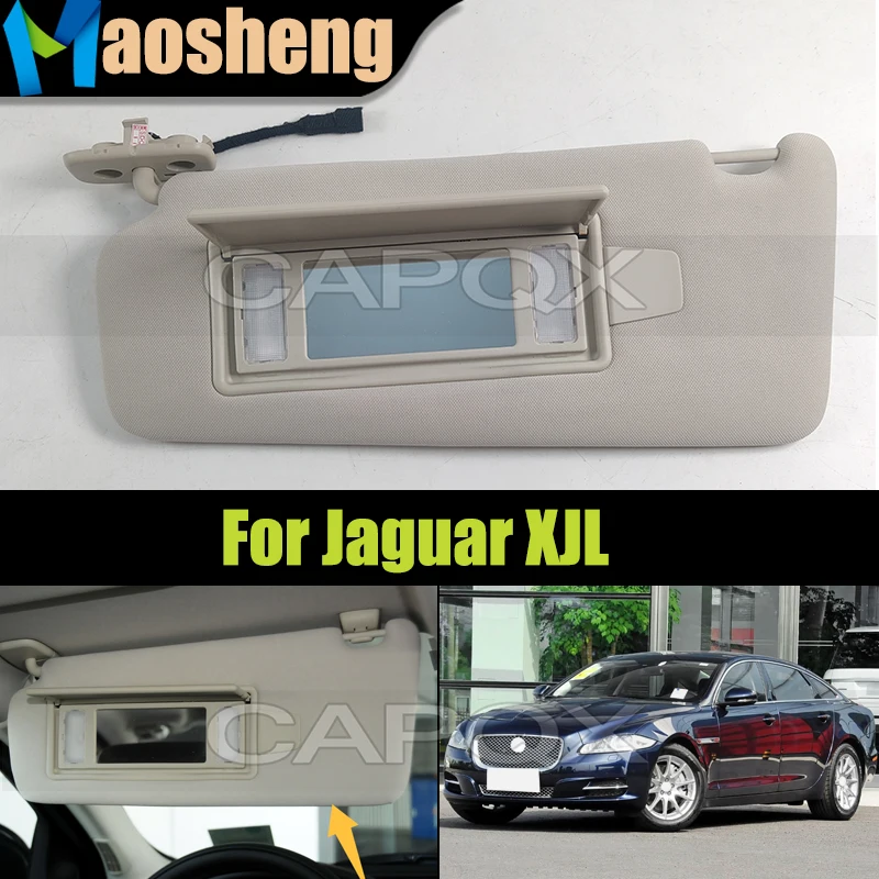 Car Sun Visor For Jaguar XJL Side Shade Sunvisor With Mirror With Light Sunshade Cover Shade Sun Visor