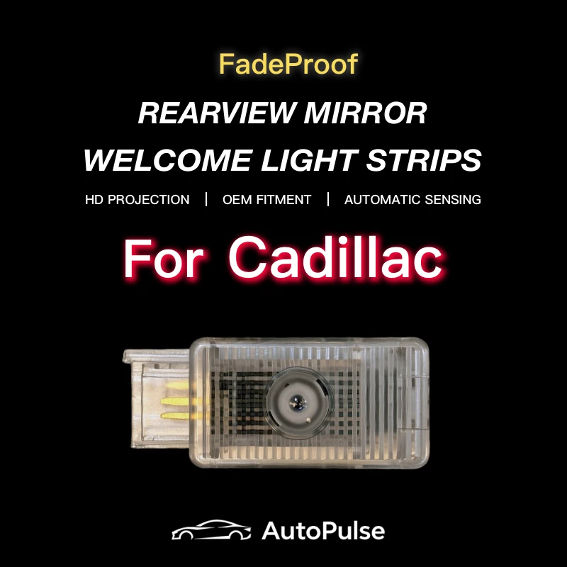 2Pcs For Cadillac XT5 SRX XT4 CT5 XT6 XTS ATS CT6 Led Car Door Welcome Puddle Light Auto HD Led Icon Project Lamp Ghost Shadow