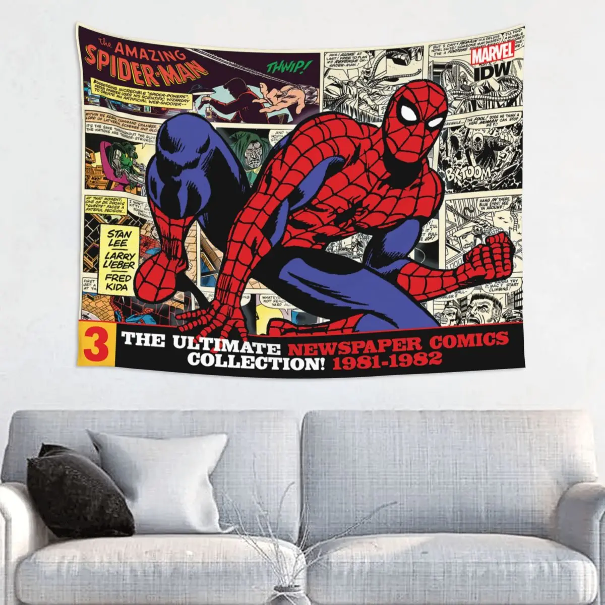 SpiderMan Wall Tapestry Decorative The Amazing Spider-Man Tapestries Poster for College Dorm Wall Hanging Decor