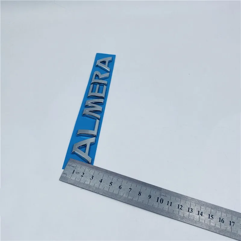 Car Styling For Almera Rear Trunk Lid Chrome Logo Badge Letters Emblem