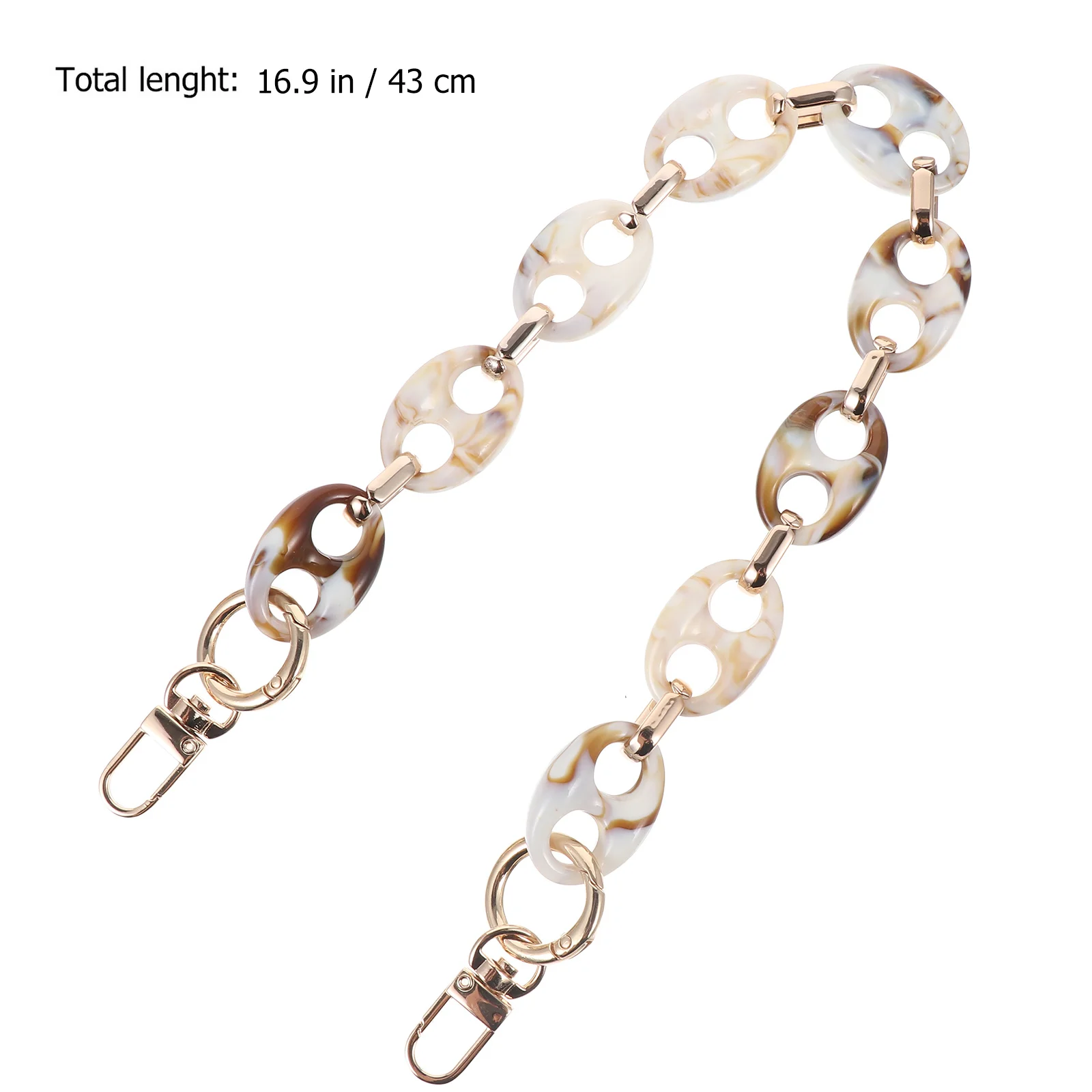 레진 아크릴 가방 체인 스트랩 패션 토트 핸들 가방 장식품 내구성 강한 하중 지탱 스타일리시 아름다운 친환경