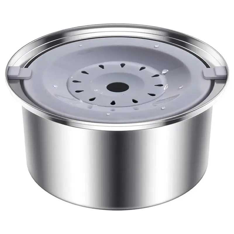 

A84E-Cat Bowl Stainless Steel Dog Drinking Water Bowl Floatings Non-Wetting Mouth Without Spill Pet Drinking Water Dispenser