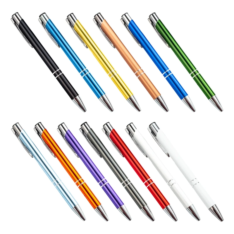 Premium Metal Pen Retractable Metal Ballpoint Pen 1.0mm Nib Business Gift for Office Women Men Teacher L41E