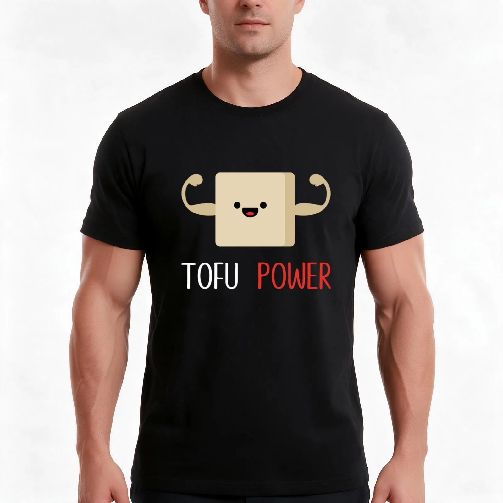 Tofu Power Vegan Vegan Veggie Gift T-Shirt Summer Casual Cotton Tee Oversized Streetwear Tops Vintage Graphic Print