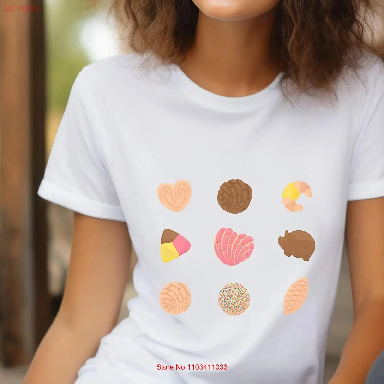 Camiseta de otoño Pan Dulce calavera floral mexicana Latina lindo Dia de los muertos pan dulce vintage lavado streetwear homme gráfico