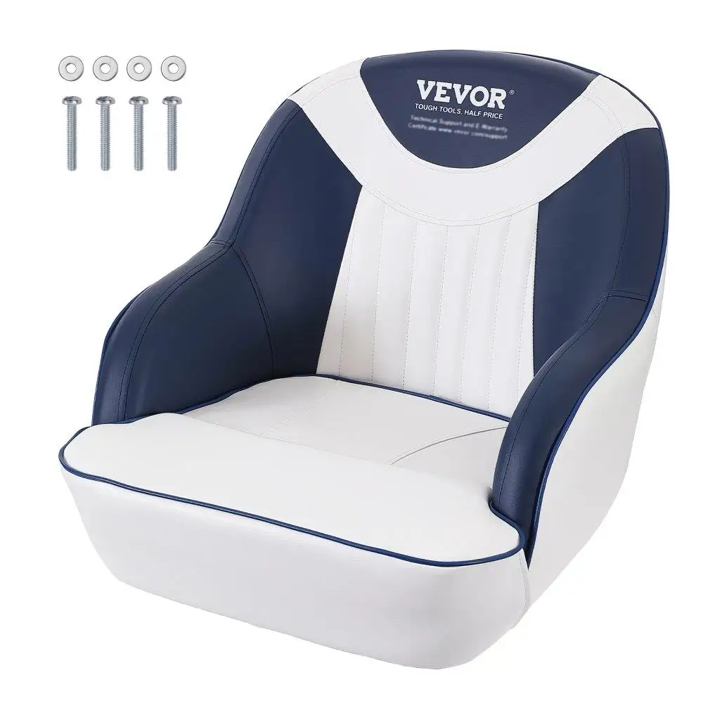 

Ergonomic Captain Bucket Seat with Thickened Sponge Padding for fishing Sightseeing Speedboat Canoe 1-Piece