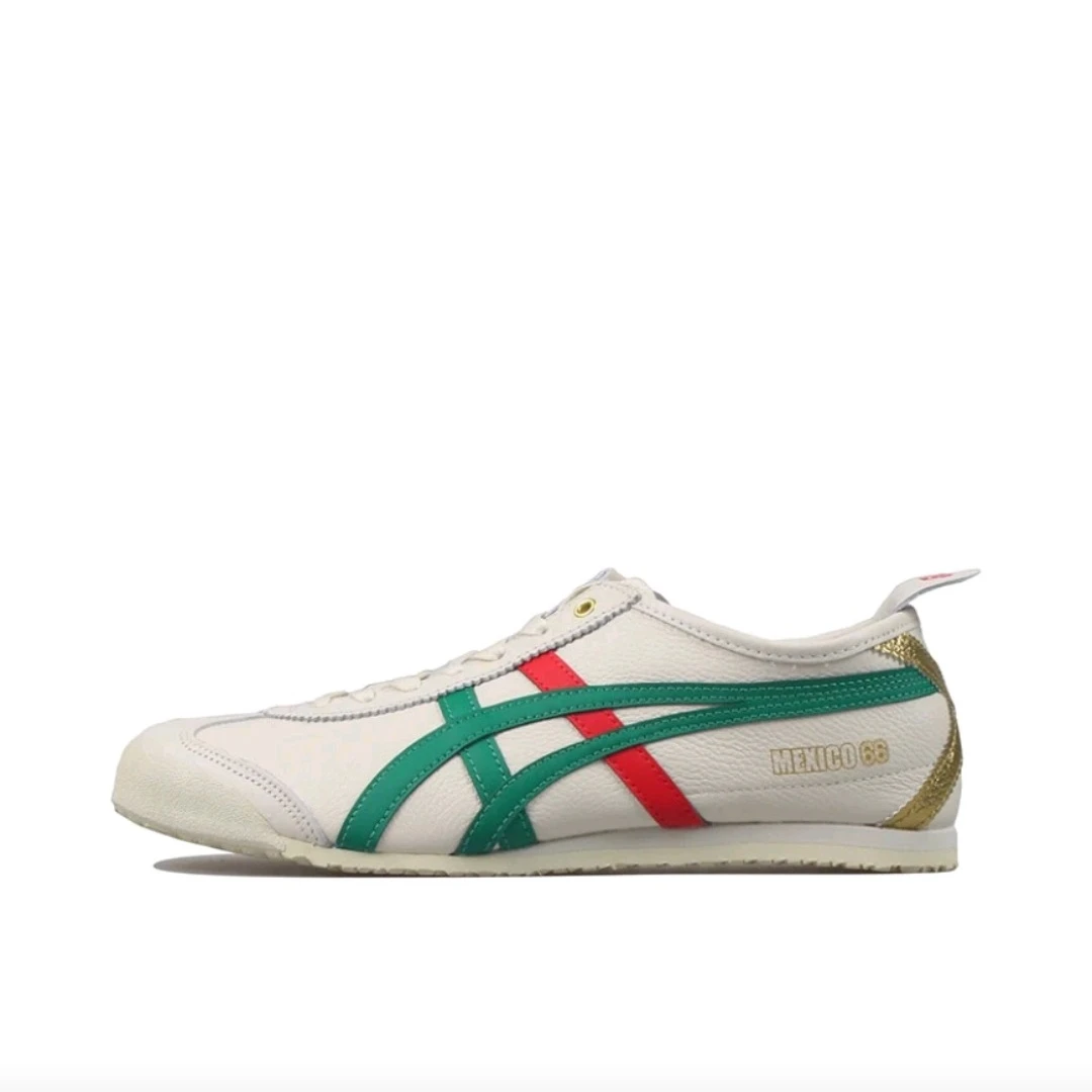 

Onitsuka Tiger MEXICO 66, мужская и женская обувь для скейтбординга, противоударные, противоскользящие кроссовки, белый/зеленый